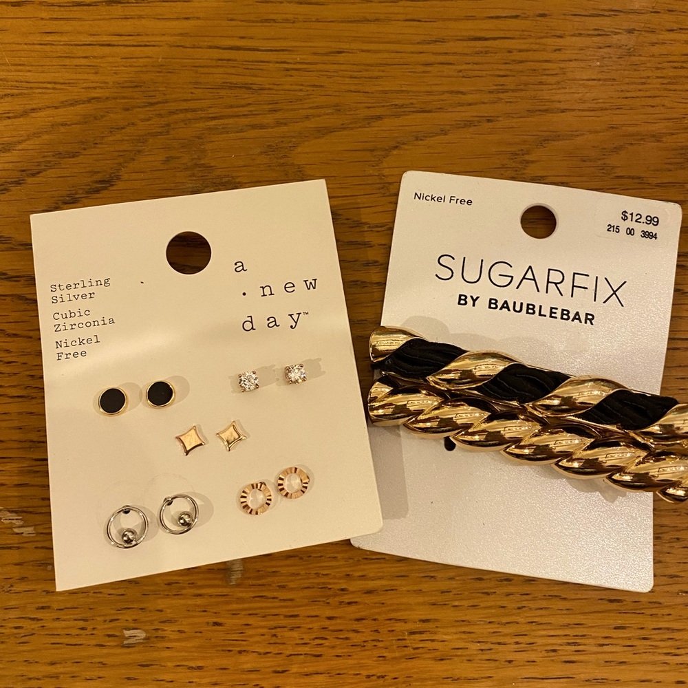 Earrings and hair clips